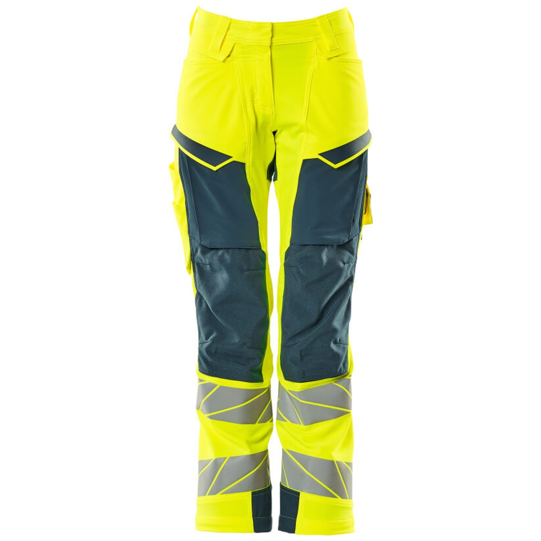 Mascot Damen-Hose mit Knietaschen 19078-511-1744 Gr. 36 hi-vis gelb/dunkelpetroleum