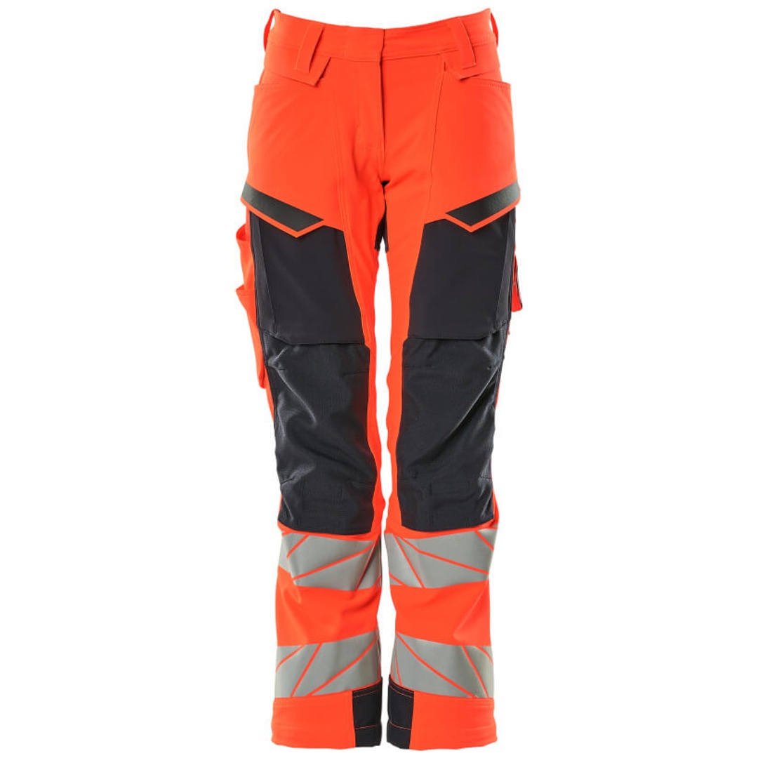 Mascot Damen-Hose mit Knietaschen 19078-511-22210 Gr. 34 hi-vis rot/schwarzblau