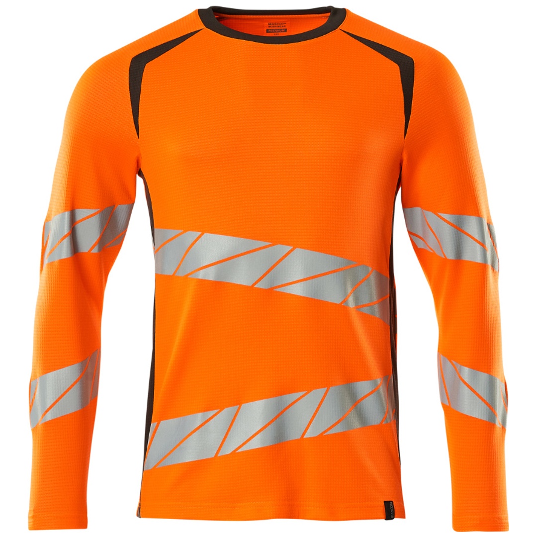 Mascot T-Shirt, langarm 19081-771-1418 Gr. M hi-vis orange/dunkelanthrazit