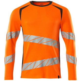 Mascot T-Shirt, Langarm, moderne Passform T-shirt Gr. S ONE, hi-vis orange/dunkelanthrazit