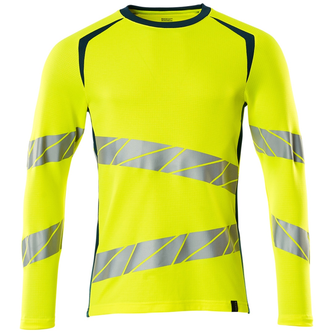 Mascot T-Shirt, langarm 19081-771-1744 Gr. S hi-vis gelb/dunkelpetroleum