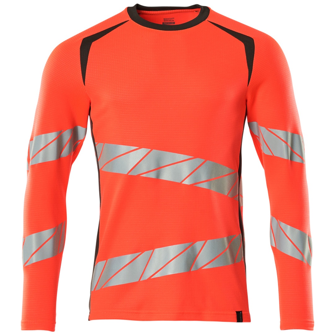 Mascot T-Shirt, langarm 19081-771-22218 Gr. 4XL hi-vis rot/dunkelanthrazit
