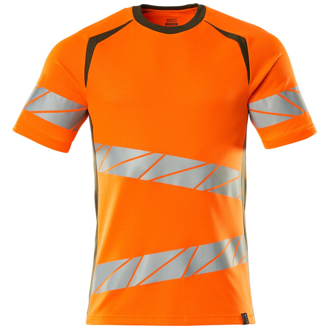 Mascot Warnschutz Premium T-Shirt ACCELERATE SAFE 19082-771 Gr. S hi-vis orange/moosgrün