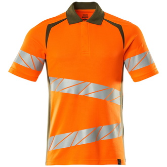 Mascot Polo-Shirt, moderne Passform Polo-shirt Gr. M ONE, hi-vis orange/moosgrün