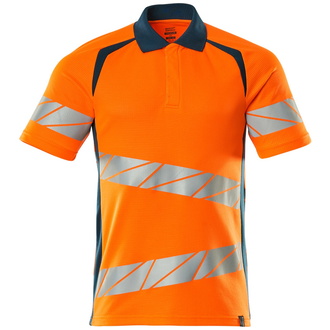 Mascot Polo-Shirt, moderne Passform Polo-shirt Gr. L ONE, hi-vis orange/dunkelpetroleum