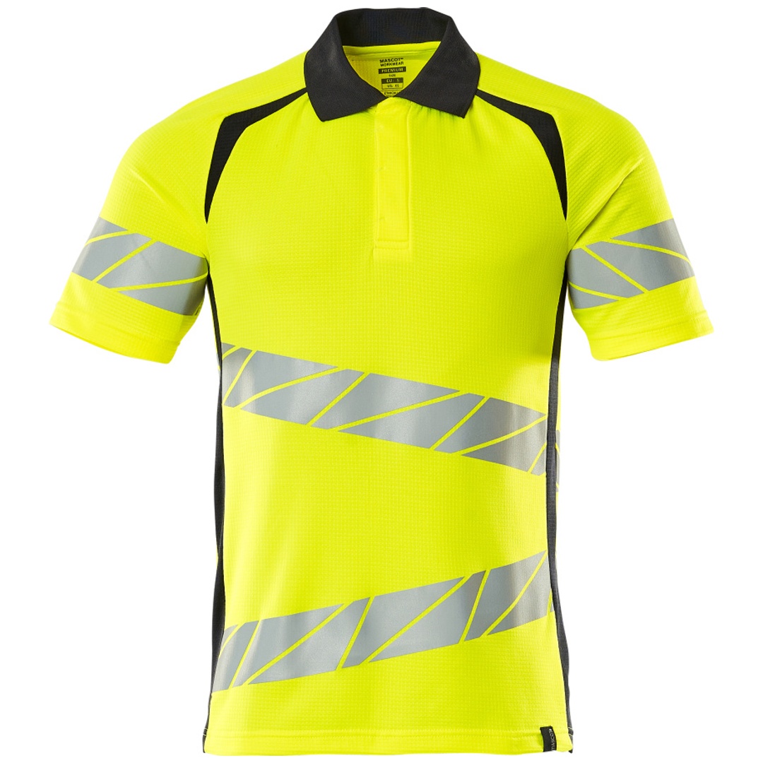 Mascot Polo-Shirt, moderne Passform Polo-shirt Gr. 2XLONE, hi-vis gelb/schwarzblau