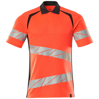 Mascot Polo-Shirt, moderne Passform Polo-shirt Gr. 2XLONE, Hi-vis rot/schwarzblau