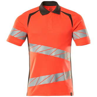 Mascot Polo-Shirt, moderne Passform Polo-shirt Gr. 3XLONE, hi-vis rot/dunkelanthrazit