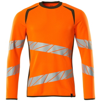 Mascot Sweatshirt, moderne Passform Sweatshirt Gr. S ONE, hi-vis orange/moosgrün