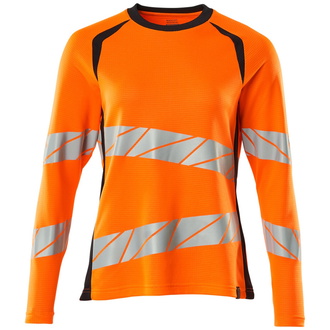 Mascot T-Shirt, Langarm, Damenpassform T-shirt Gr. 2XLONE, hi-vis orange/schwarzblau