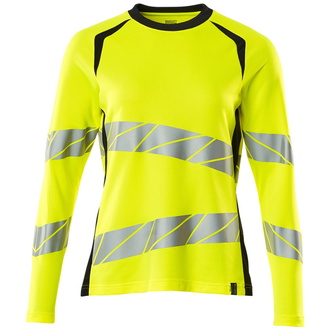 Mascot T-Shirt, Langarm, Damenpassform T-shirt Gr. M ONE, hi-vis gelb/schwarzblau