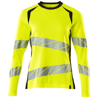 Mascot T-Shirt, Langarm, Damenpassform T-shirt Gr. 5XLONE, hi-vis gelb/schwarz