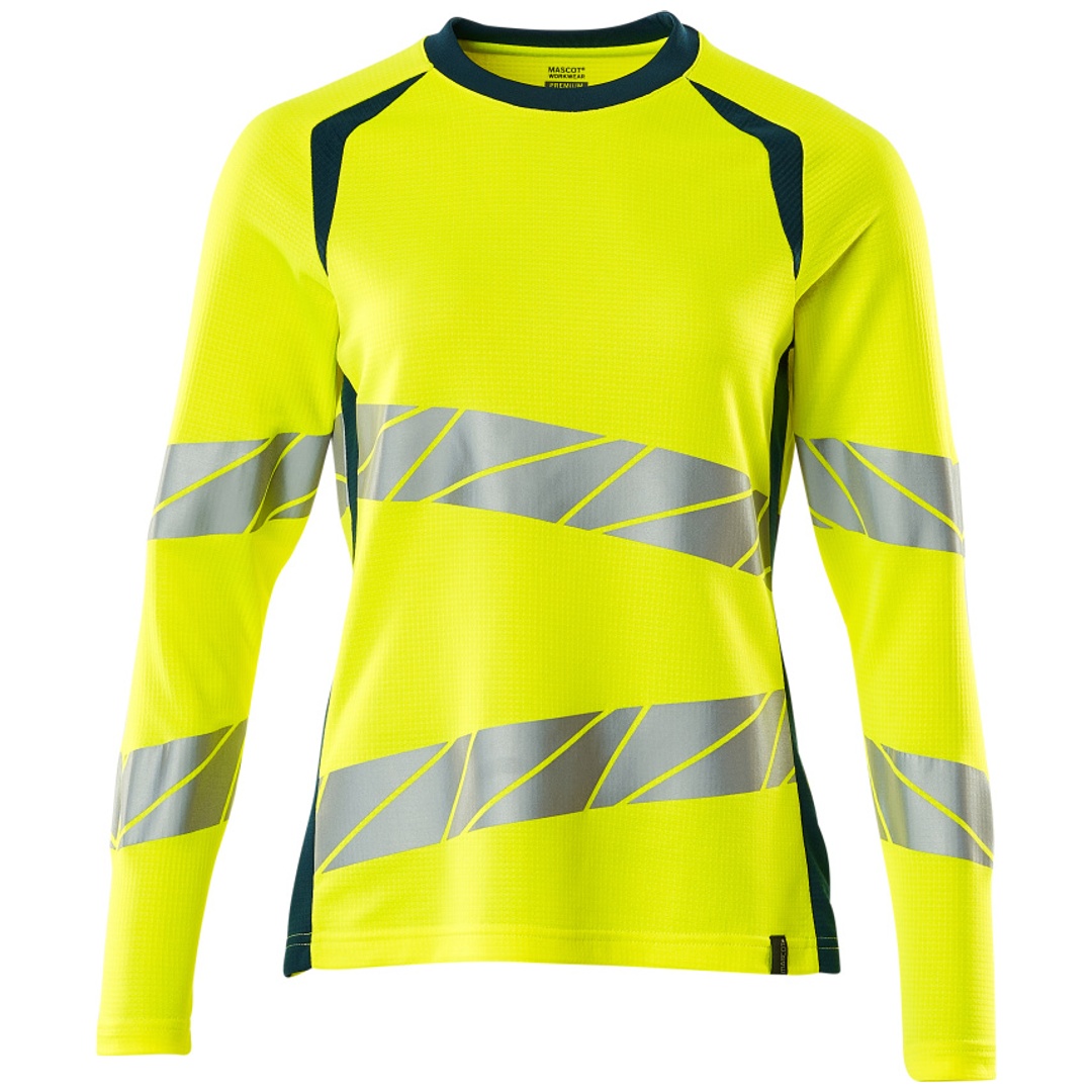 Mascot Damen-T-Shirt 19091-771-1744 Gr. XL hi-vis gelb/dunkelpetroleum