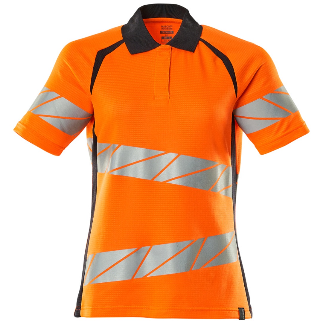 Mascot Damen-Polo-shirt 19093-771-14010 Gr. 4XL hi-vis orange/schwarzblau