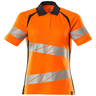 Mascot Polo-Shirt, Damenpassform Polo-shirt Gr. L ONE, hi-vis orange/schwarzblau