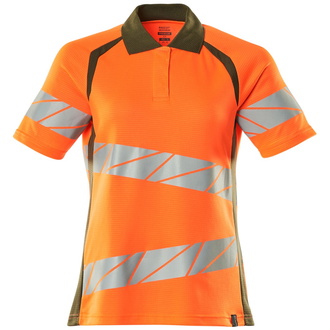 Mascot Polo-Shirt, Damenpassform Polo-shirt Gr. S ONE, hi-vis orange/moosgrün