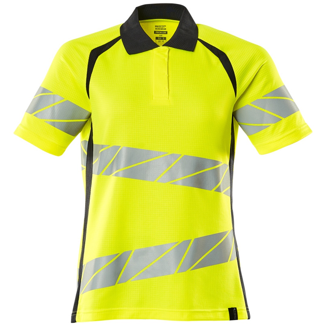 Mascot Damen-Polo-shirt 19093-771-17010 Gr. XL hi-vis gelb/schwarzblau