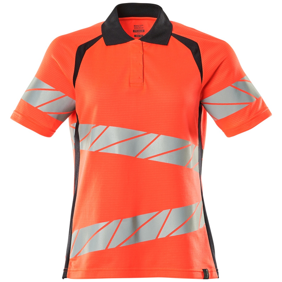 Mascot Damen-Polo-shirt 19093-771-22210 Gr. 2XL hi-vis rot/schwarzblau