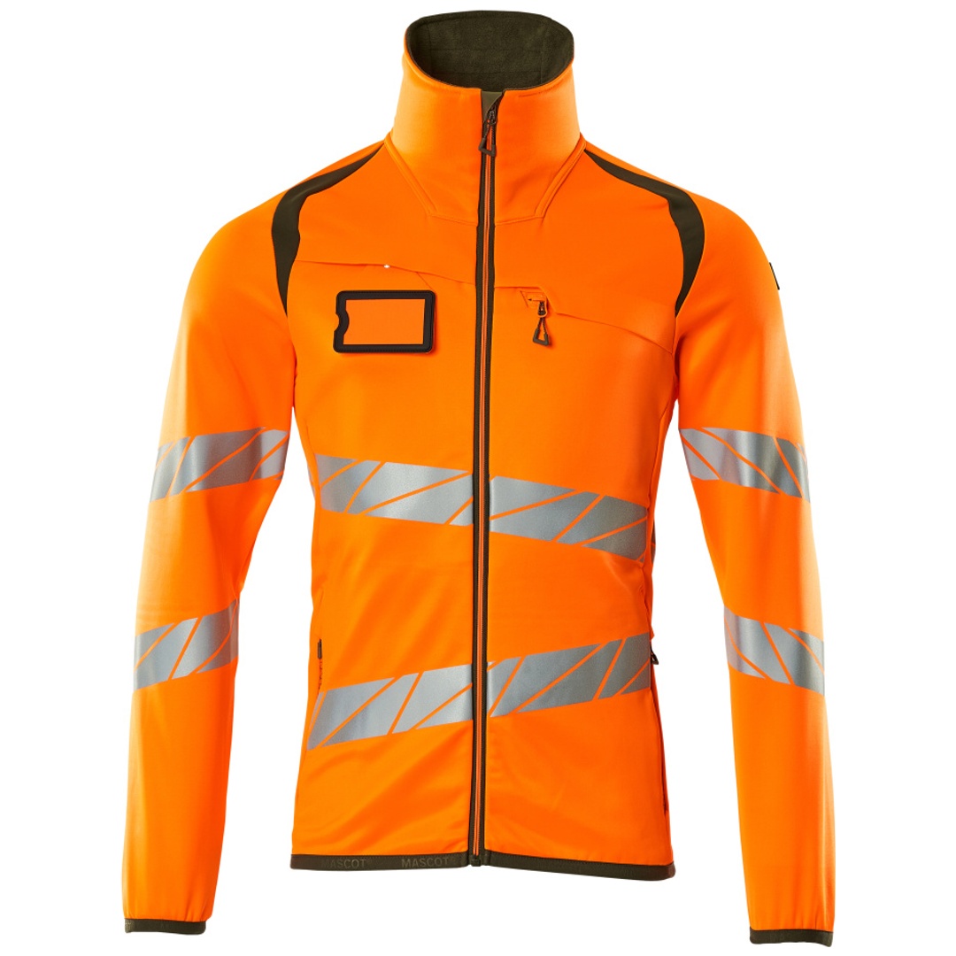 Mascot Fleecepullover mit Reißverschluss 19103 Gr. S hi-vis orange/moosgrün