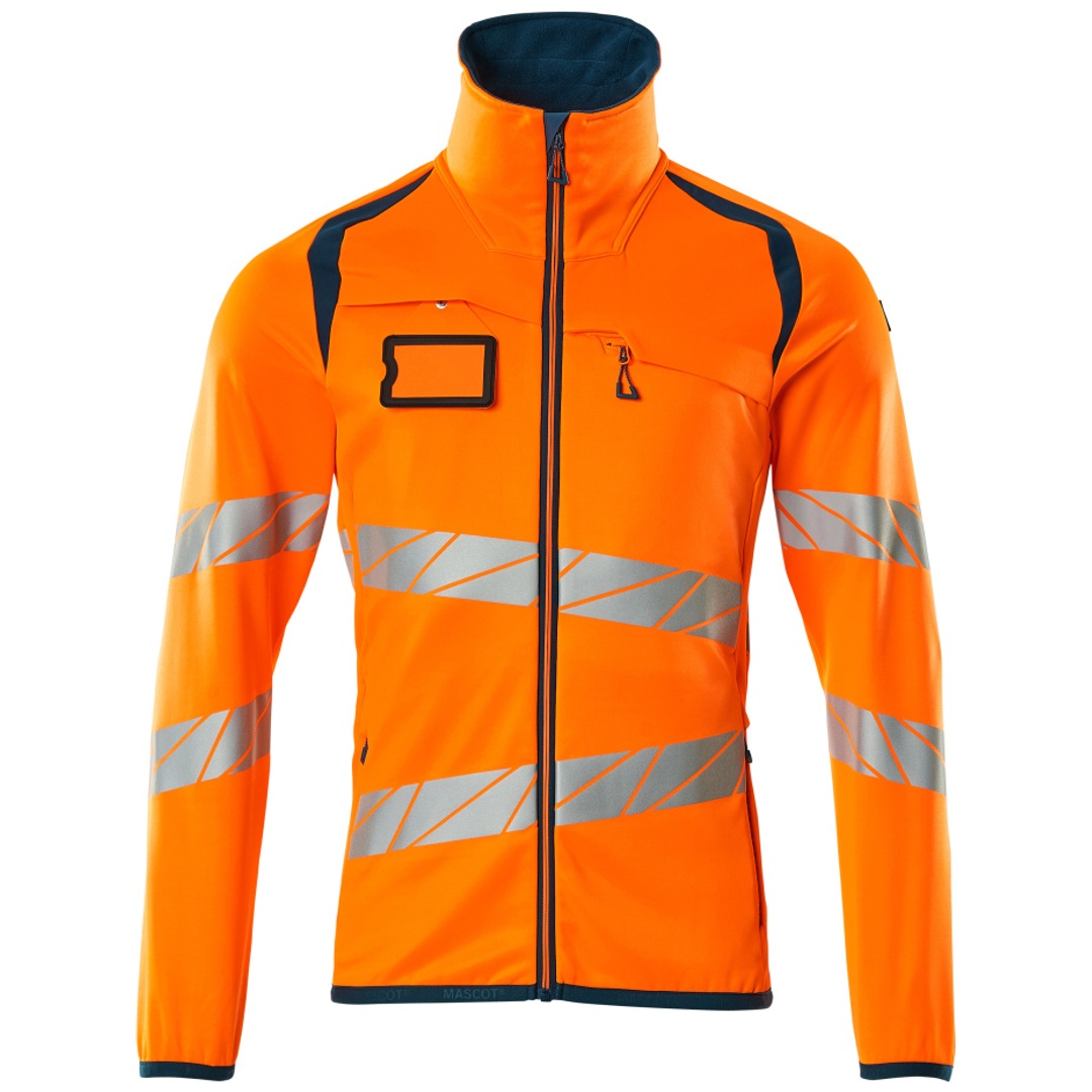 Mascot Fleecepullover mit Reißverschluss 19103 Gr. 3XL hi-vis orange/dunkelpetroleum