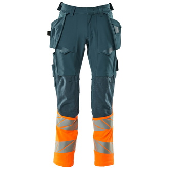 Mascot Hose mit Hängetaschen 19131-711-4414 Gr. 90C54 dunkelpetroleum/hi-vis orange