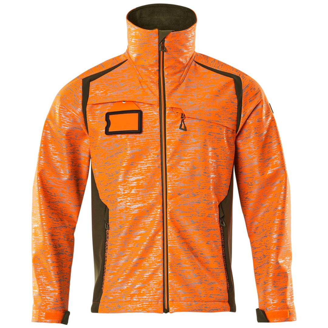 Mascot Softshelljacke mit Reflexeffekte 19202 Gr. L hi-vis orange/moosgrün