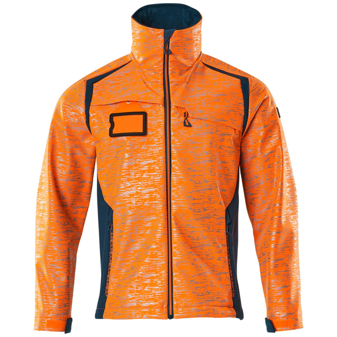 Mascot Softshelljacke mit Reflexeffekte 19202 Gr. L hi-vis orange/dunkelpetroleum