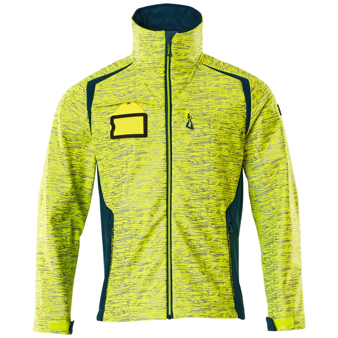 Mascot Softshelljacke mit Reflexeffekte 19202 Gr. S hi-vis gelb/dunkelpetroleum