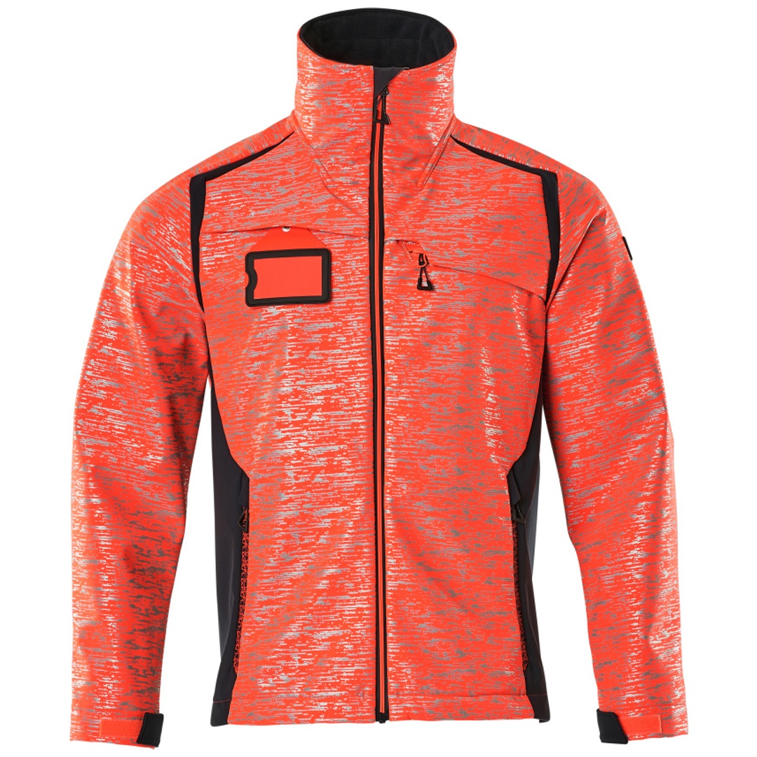 Mascot Softshelljacke mit Reflexeffekte 19202 Gr. L Hi-vis rot/schwarzblau