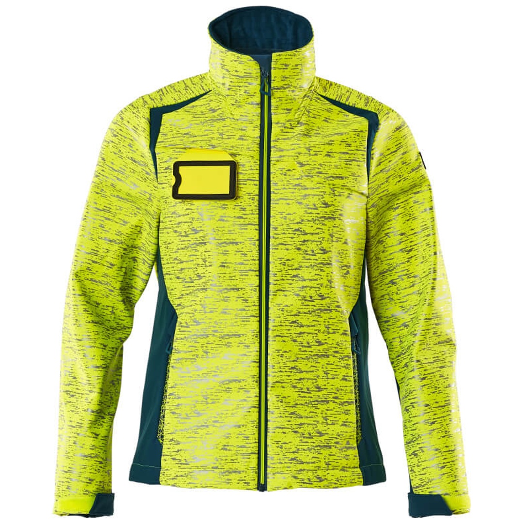 MASCOT ACCELERATE SAFE Damen Softshelljacke 19212-291 Gr. XL hi-vis gelb/dunkelpetroleum