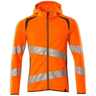 Mascot Sweatshirt mit Kapuze, moderne Passform Kapuzensweatshirt Gr. L, hi-vis orange/moosgrün