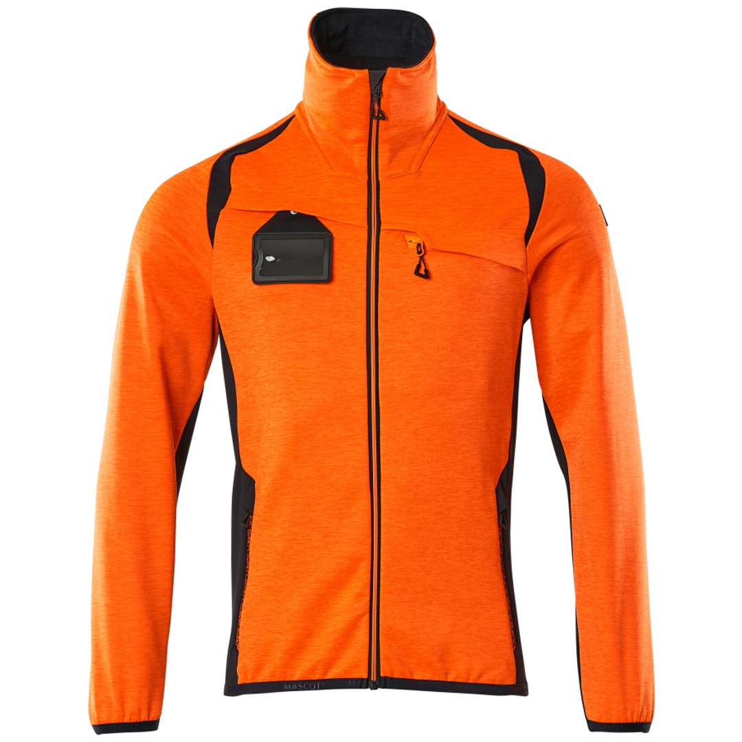 Mascot Fleecepullover mit Reißverschluss 19403 Gr. S hi-vis orange/schwarzblau