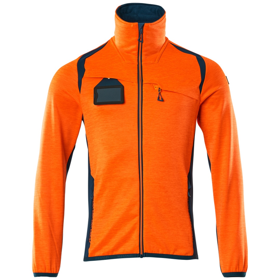 Mascot Fleecepullover mit Reißverschluss 19403 Gr. 2XL hi-vis orange/dunkelpetroleum