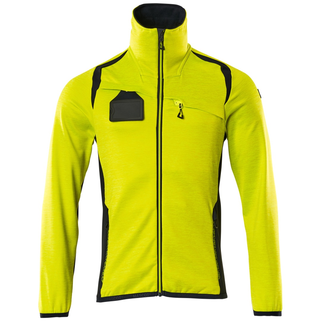 Mascot Fleecepullover mit Reißverschluss 19403 Gr. 2XL hi-vis gelb/schwarzblau