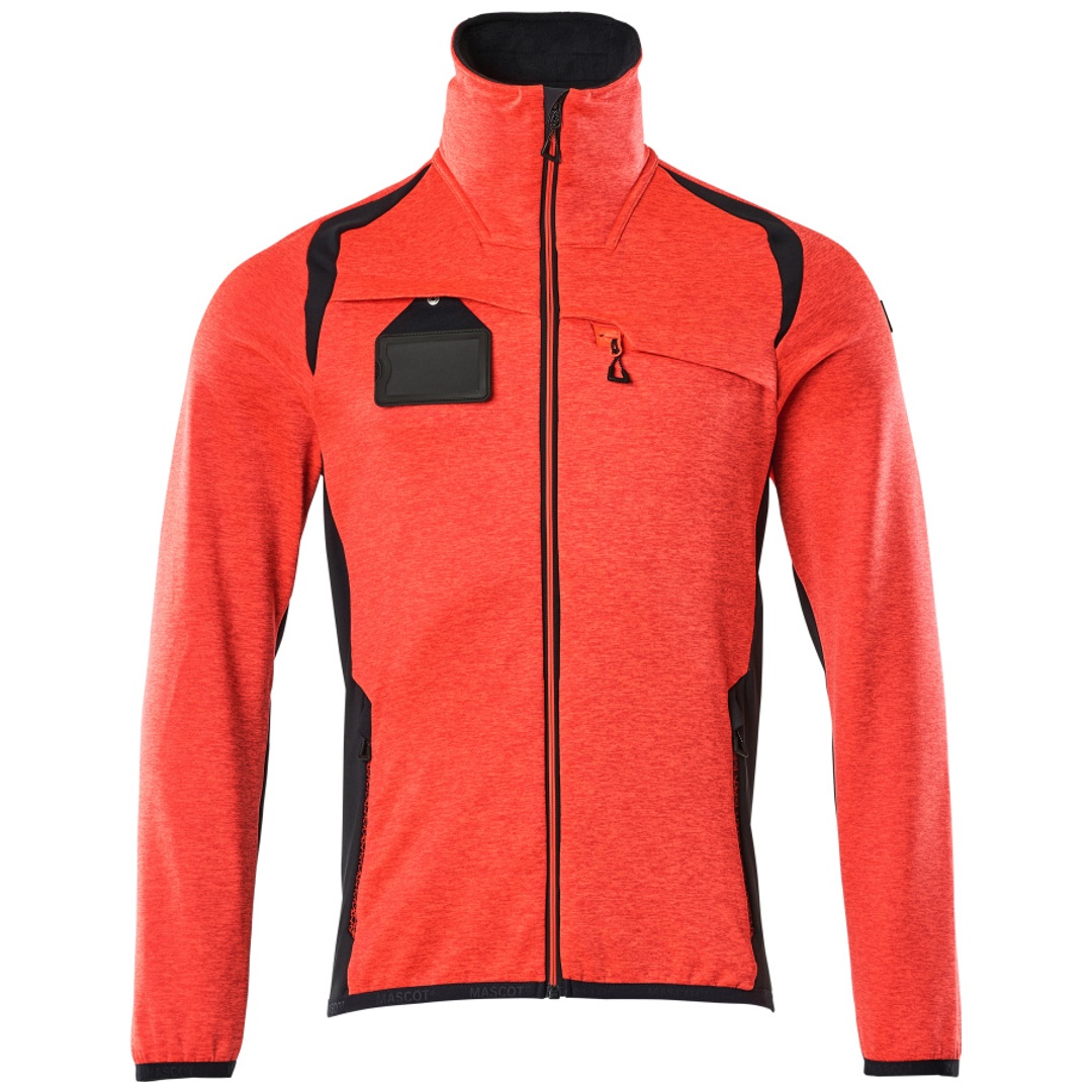 Mascot Fleecepullover mit Reißverschluss 19403 Gr. 2XL Hi-vis rot/schwarzblau