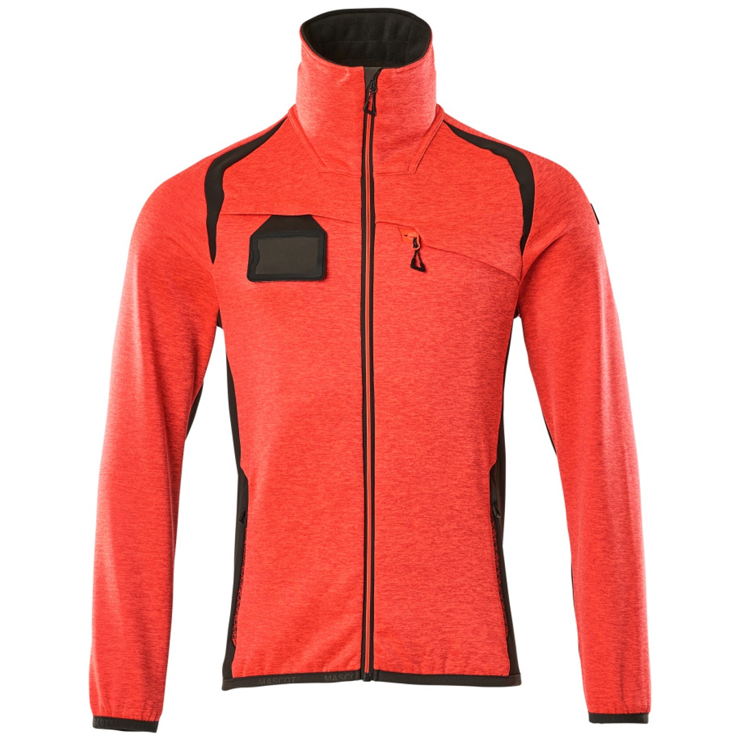 Mascot Fleecepullover mit Reißverschluss 19403 Gr. L hi-vis rot/dunkelanthrazit
