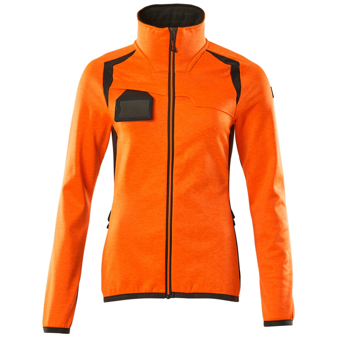 Mascot Fleecepullover mit Reißverschluss 19453, Damen Gr. M, hi-vis orange/dunkelanthrazit