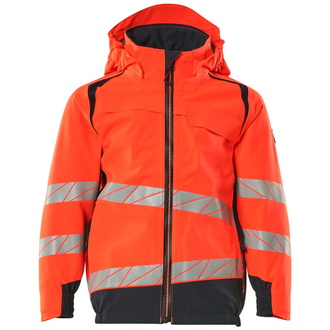 Mascot Kinder Hardshelljacke Gr. 140 hi-vis rot/schwarzblau