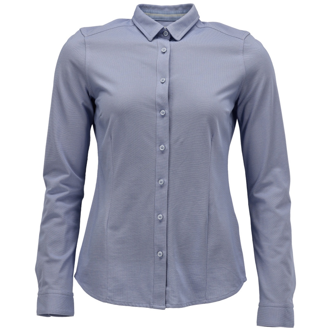 Mascot Hemd, moderne Damenpassform, Stretch Damenbluse Gr. 46, hellblau