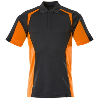 Mascot Polo-Shirt, moderne Passform Polo-shirt Gr. 3XL, schwarzblau/hi-vis orange