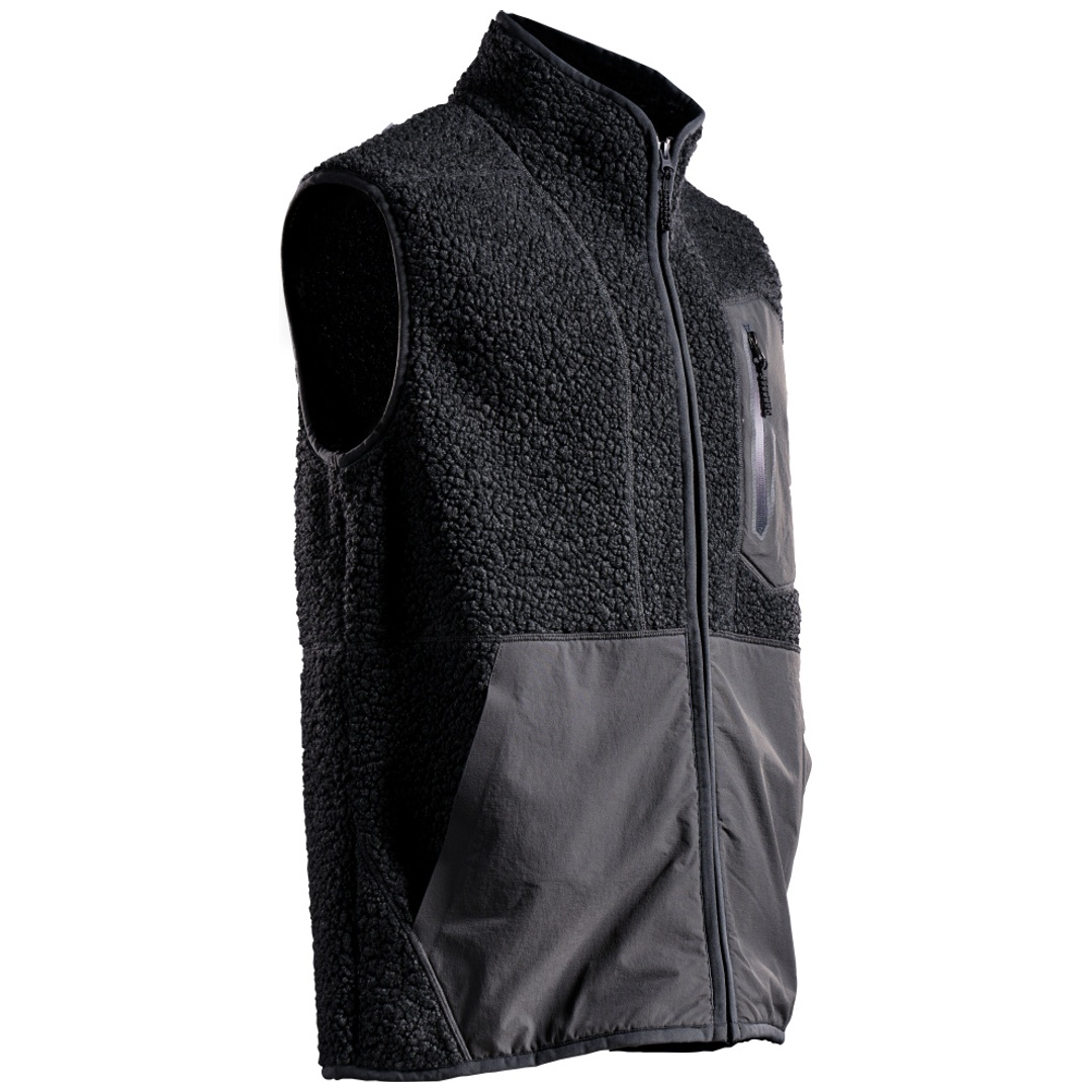 Mascot Faserpelz Thermo-Weste mit Reißverschluss Gr. 2XL, schwarz