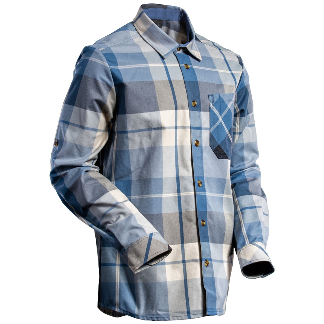 Mascot Hemd aus Flanell, kariert Gr. L, Schwarzblau-kariert