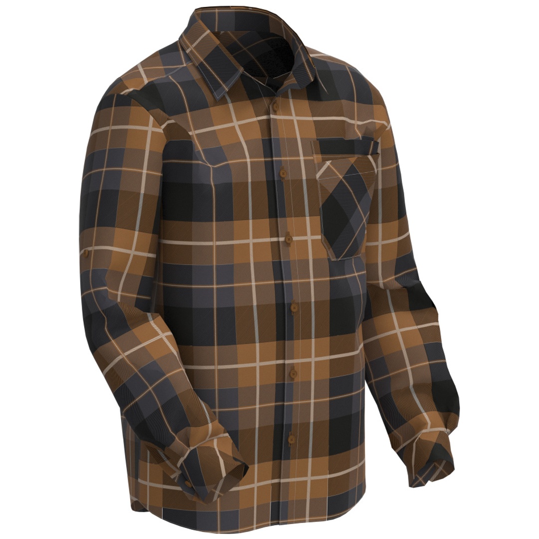 Mascot Hemd aus Flanell, kariert Gr. XS, Nussbraun-kariert