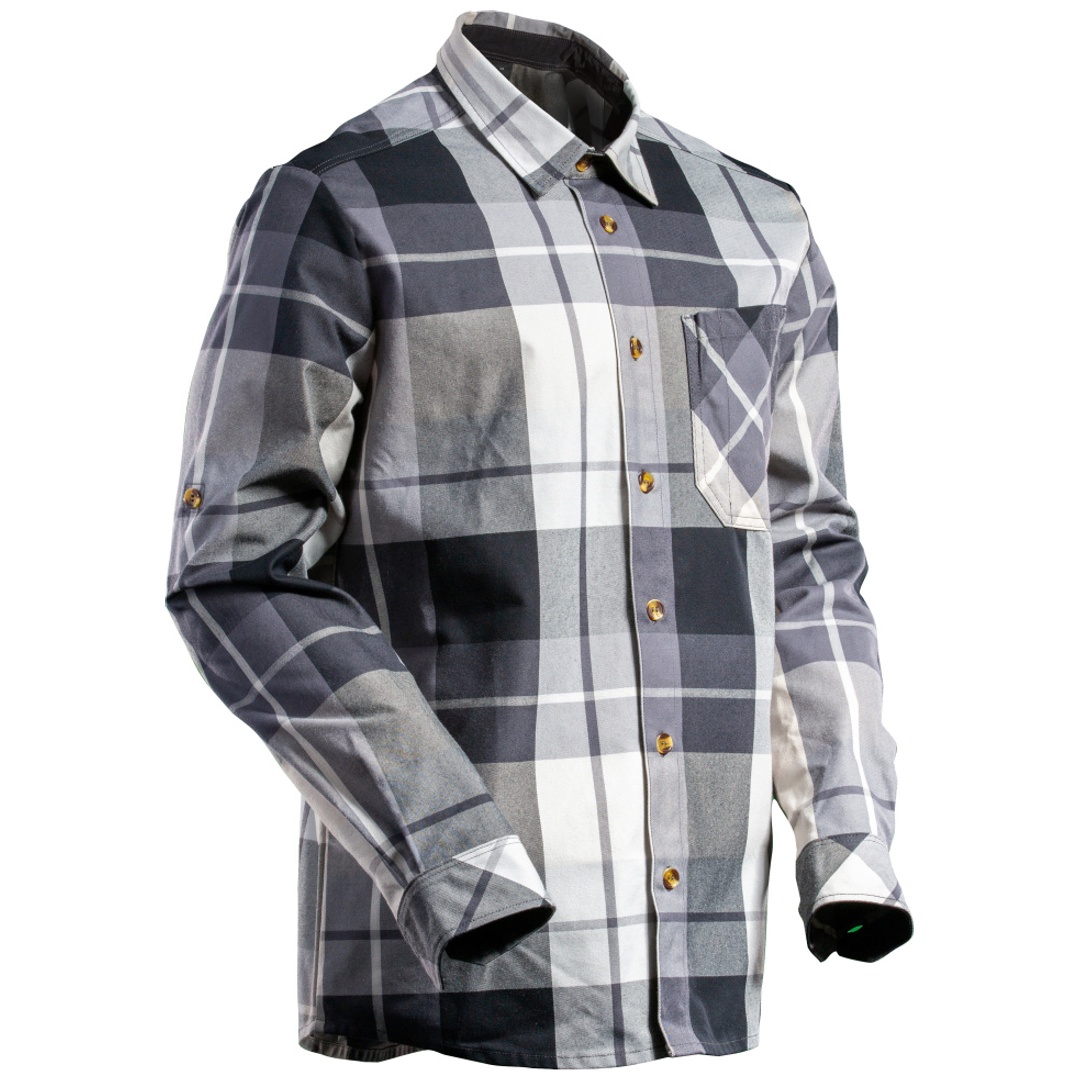 Mascot Hemd aus Flanell, kariert Gr. XS, Anthrazitgrau-kariert