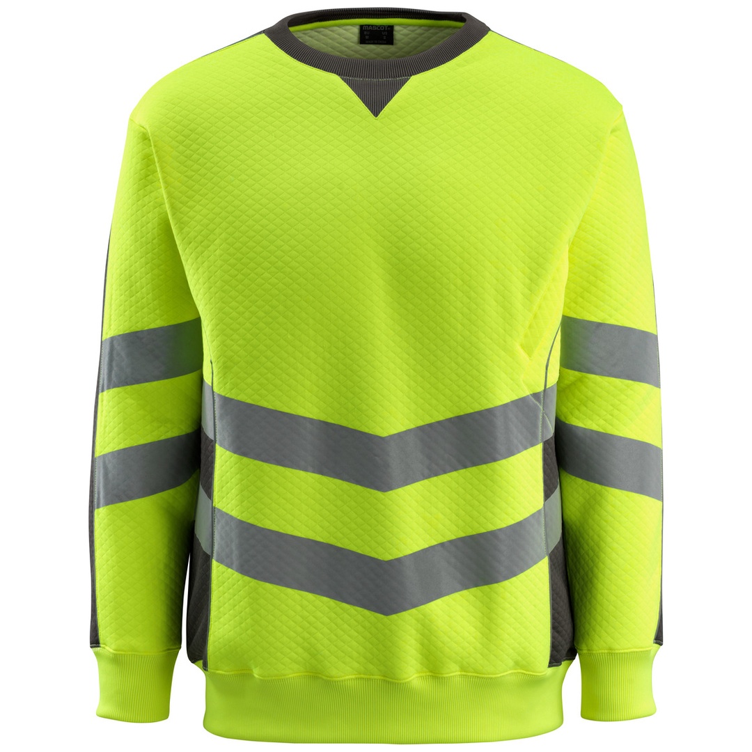 Mascot Warnschutz Sweatshirt WIGTON SAFE SUPREME moderne Passform 50126 Gr. L warngelb/dunkelanthrazit