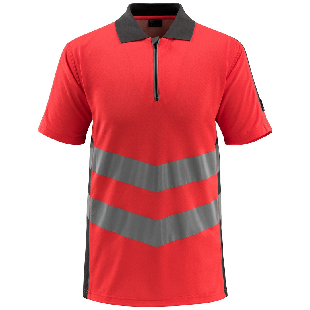 Mascot Warnschutz Polo-Shirt MURTON SAFE SUPREME 50130 Gr. M hi-vis rot/dunkelanthrazit