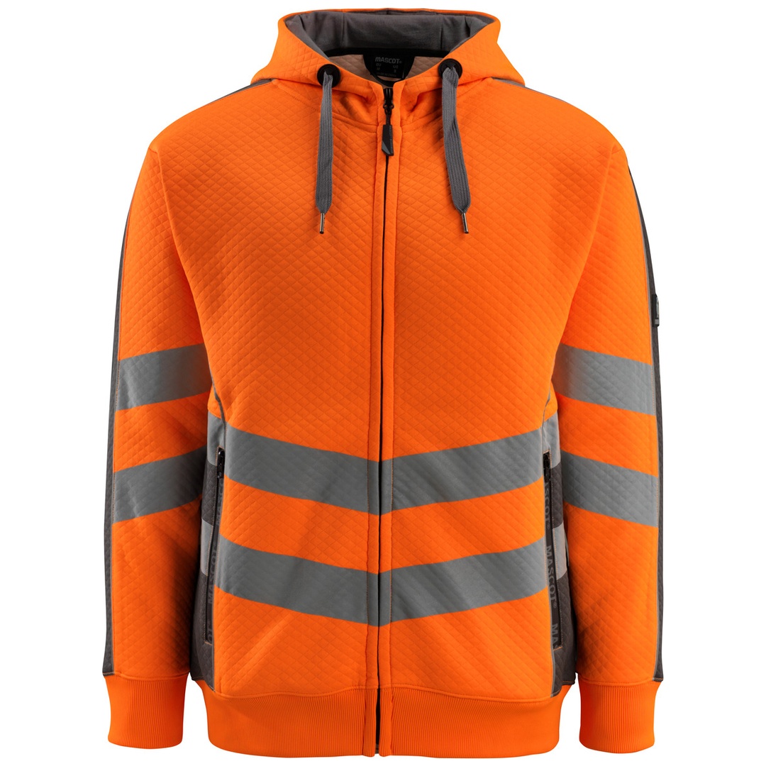 Mascot Warnschutz Kapuzensweatshirt CORBY SAFE SUPREME mit Reißverschluss 50138 Gr. M warnorange/dunkelanthrazit
