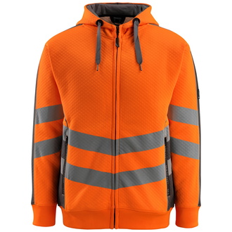 Mascot Warnschutz Kapuzensweatshirt CORBY SAFE SUPREME mit Reißverschluss 50138 Gr. XL warnorange/dunkelanthrazit