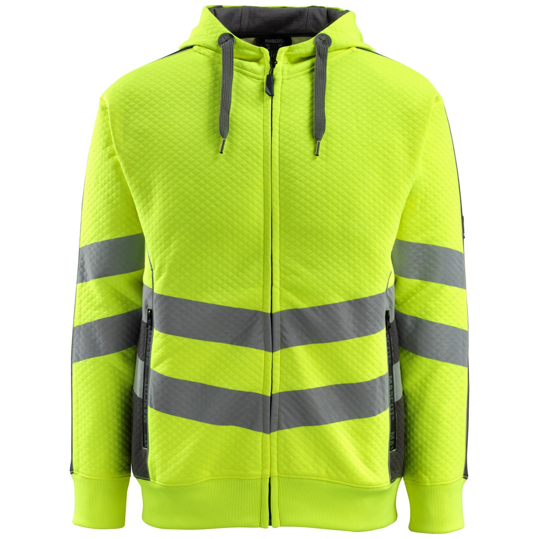 Mascot Warnschutz Kapuzensweatshirt CORBY SAFE SUPREME mit Reißverschluss 50138 Gr. 2XL warngelb/dunkelanthrazit