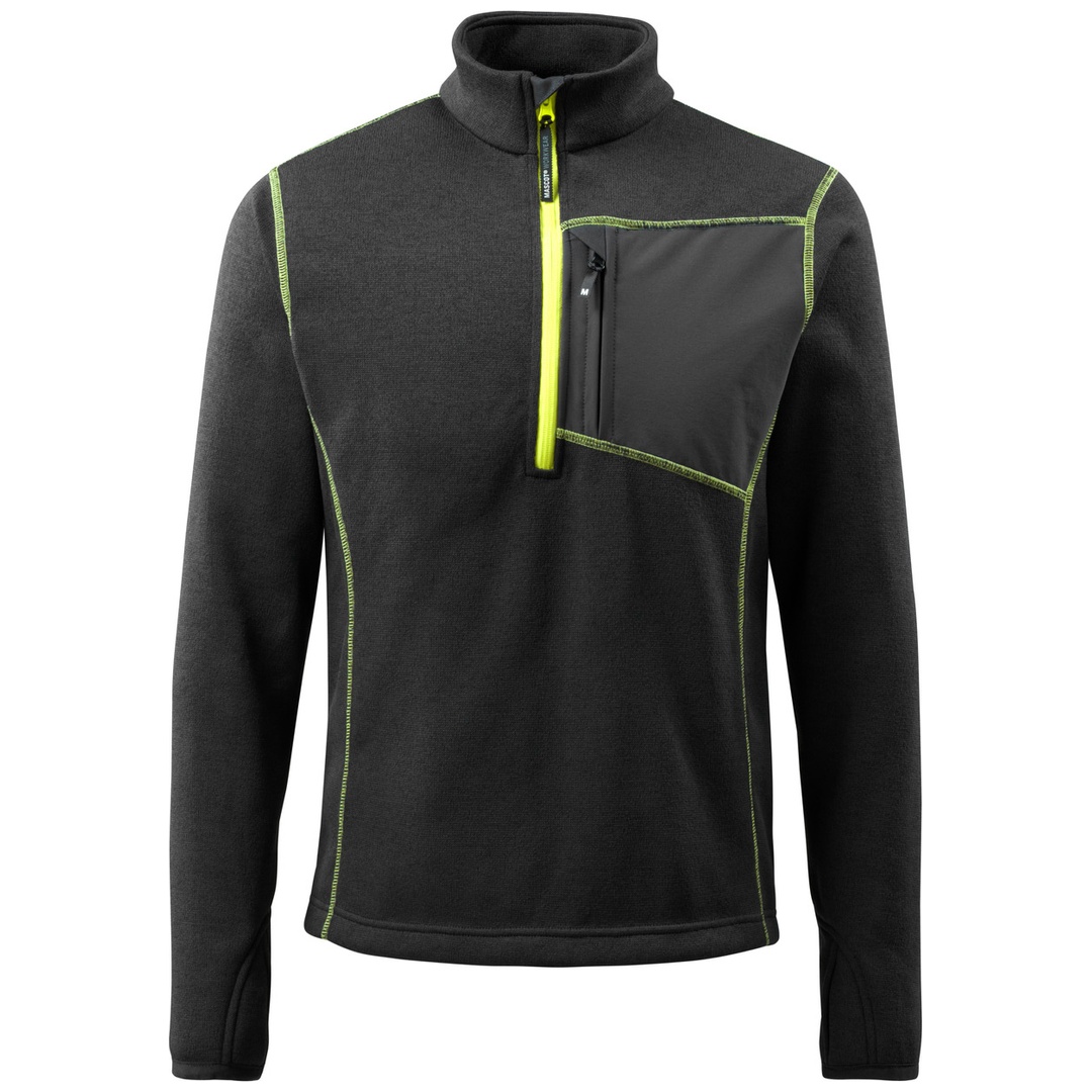 Mascot Strickpullover REIMS HARDWEAR mit kurzem Reißverschluss 50149 Gr. 3XL schwarz